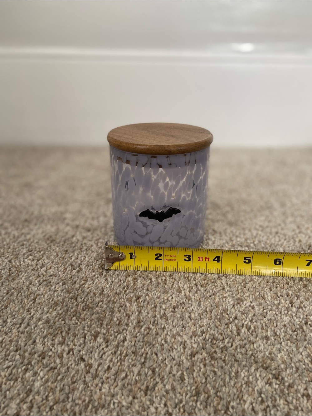 Halloween Murano Glass Canister Set With Bat Inlay - Set of 2 - Picture 10 of 11